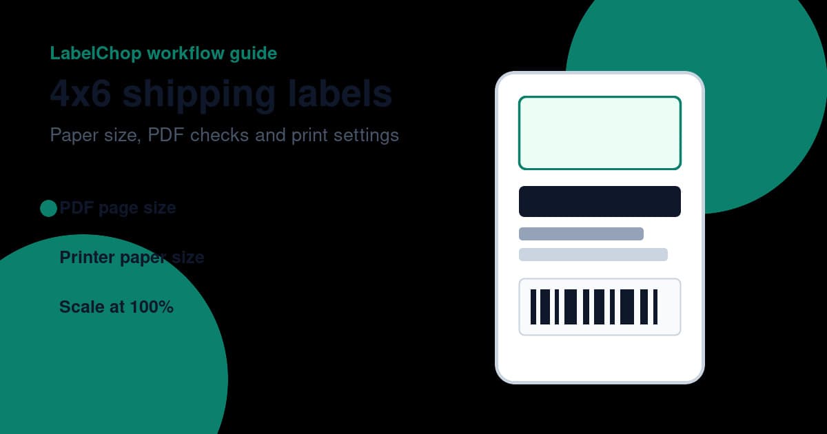 Cover Image for 4x6 shipping labels: print settings and PDF setup