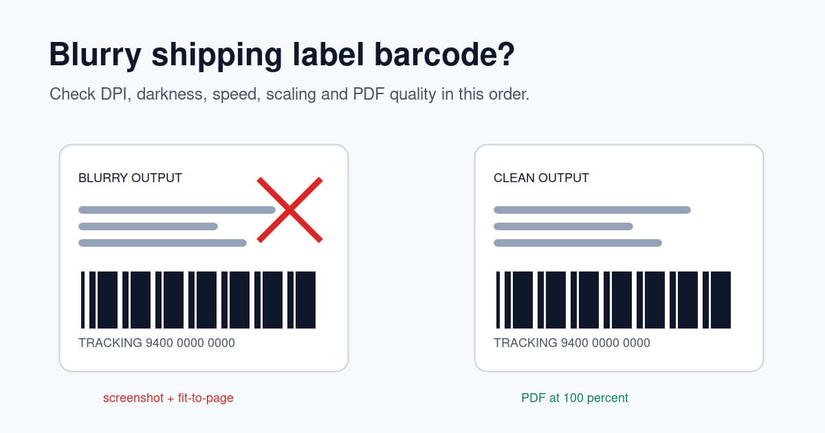 Cover Image for Blurry shipping label barcode? Fix thermal printer quality