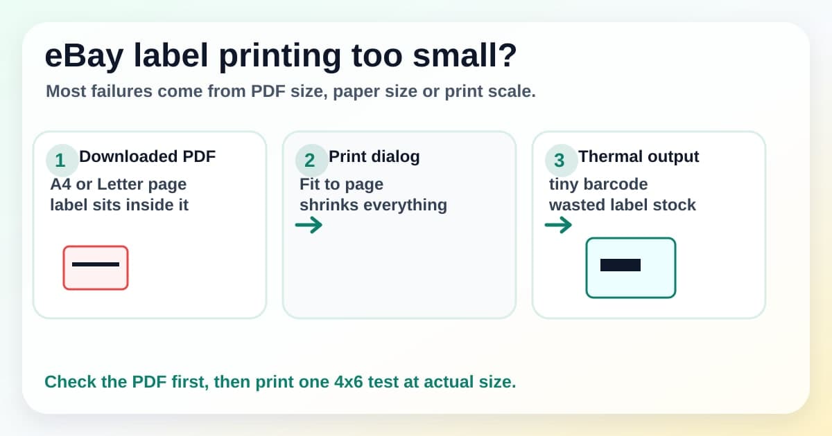 Cover Image for eBay shipping label printing too small? Fix 4x6 scaling