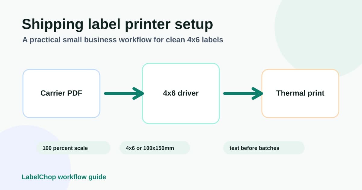Cover Image for Shipping label printer setup for small business