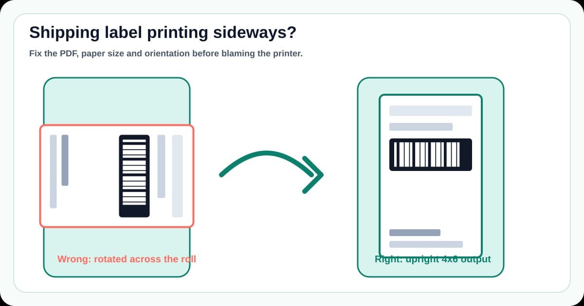Cover Image for Shipping label printing sideways? Fix 4x6 orientation